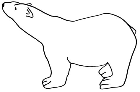 Polar Bear Outline Printable