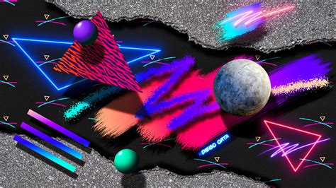 80s Abstract New Wave Art 3 On Behance Wave Art Art Abstract