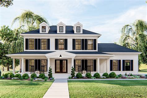Refreshing 3 Bed Southern Colonial House Plan 62819dj Architectural