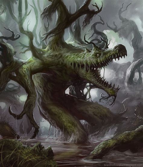 Cf58 Swamp Dragon By Brenthollowell On Deviantart Fantasy Artwork