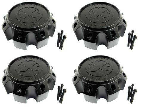 4 American Racing ATX Series Black Wheel Center Caps 8L  