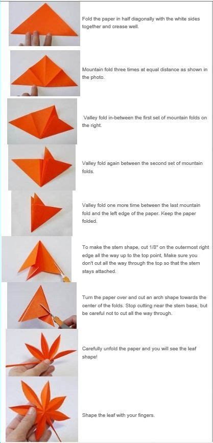 Kirigami Japanese Maple Leaf Paper Crafts Origami Origami Leaves