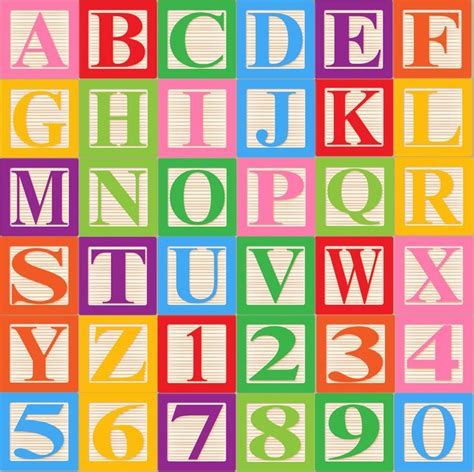Baby Blocks Alphabet Font Clip Art Clipart Commercial And Etsy