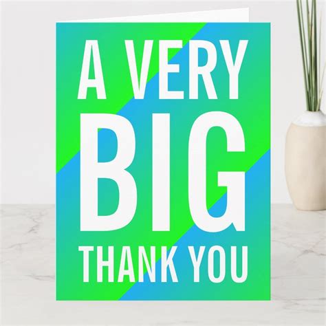 A Very Big Thank You Extra Large Card In 2021 Thank You Cards Thank