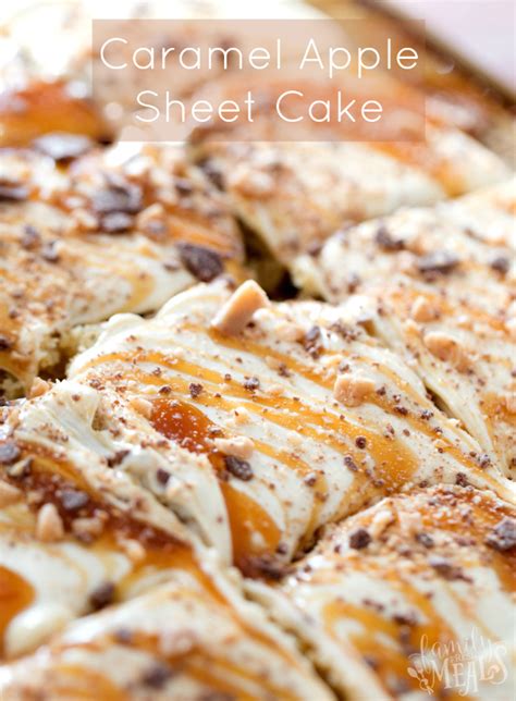 I like to think it's because it's a cake the size of texas. Caramel Apple Sheet Cake | Sheet cake recipes, Recipes ...