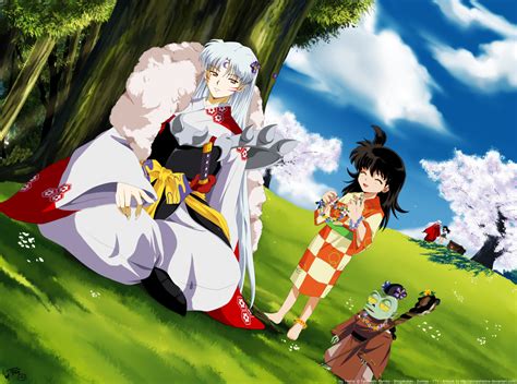 Gahhh, wish i knew who did these because they are really good. Sesshomaru, Rin Jaken. (InuYasha Kagome in the background ...