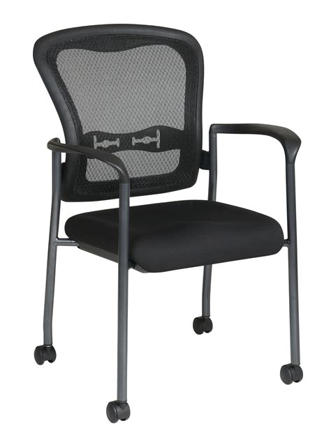 Officestar Proline Ii 84540 Series 4 Leg Guest Chair Wcasters Worksmart