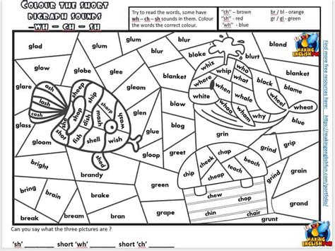 Digraph Colouring Worksheets Editable Templates Making English Fun