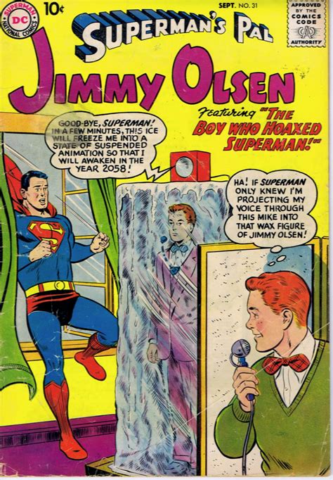 Jimmy Olsen Comics Comic Covers Comic Books Art