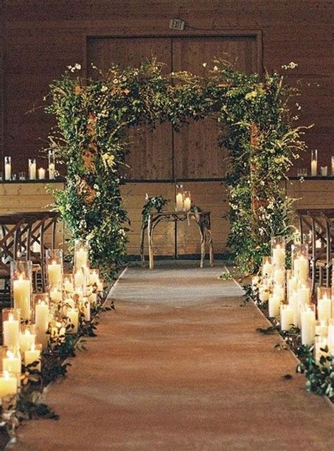 30 Indoor Wedding Ceremony Arches And Aisle Ideas Ceremony Candles