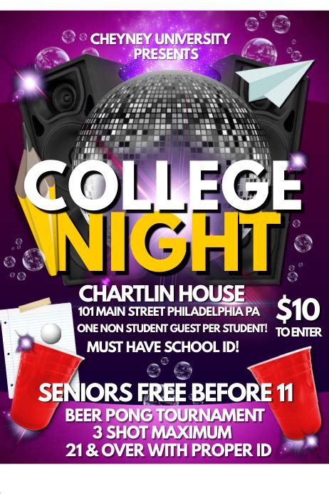 College Night Template Postermywall