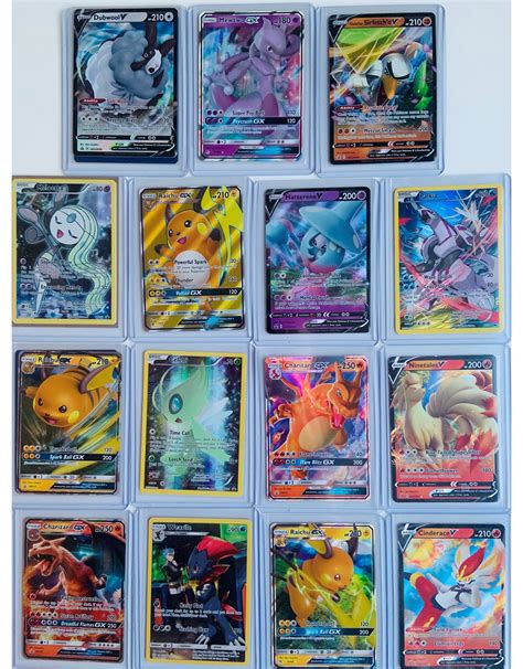 Pokemon Card Lot 100 Official Cards V Gx Ex Mega Holos