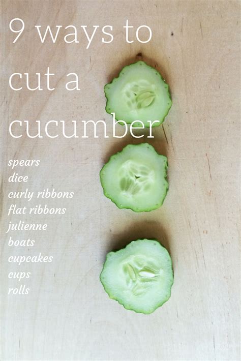 9 Ways To Cut A Cucumber