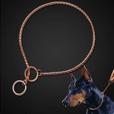 High Quality Dog Choker Snake Chain Dog Training Collar Heavy Metal Pet