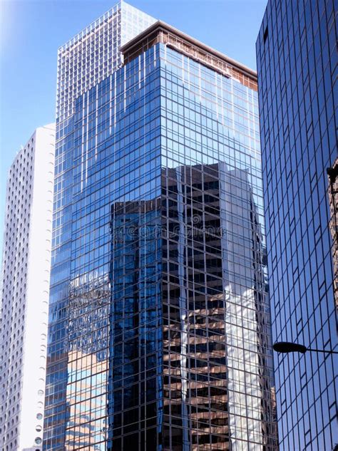 Tall Modern Office Buildings Glass Exterior Stock Photo Image Of