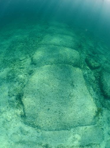 Bimini Road Stones Submerged Off The Coast Of The Bahamas Said By Some