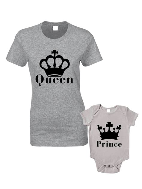 Items Similar To Queen And Prince T Shirts Or Baby Grow Matching Mother
