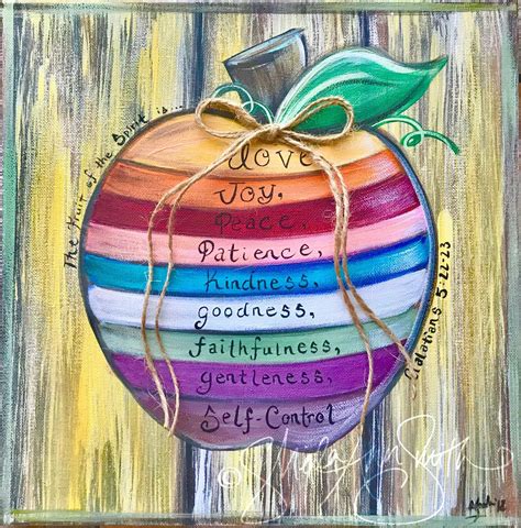 NEW The Fruit Of The Spirit Painting Apple Version Colorfully Hand