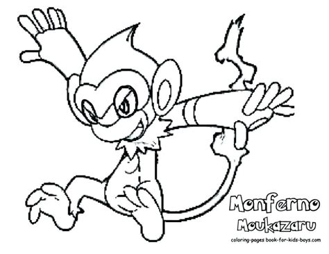 Monferno Coloring Pages At Free Printable Colorings