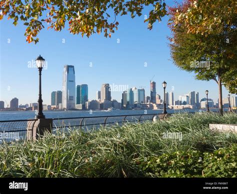 Jersey City From Battery Park New York Stock Photo Alamy
