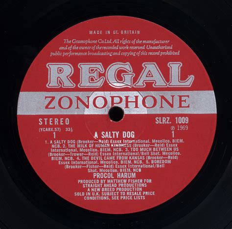 Procol Harum - A Salty Dog (Regal Zonophone 1969) 24-bit/96kHz Vinyl ...