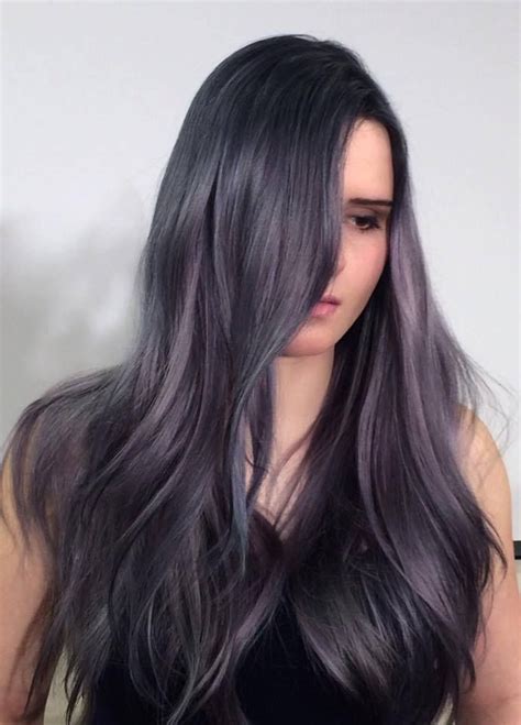 Dark Violet Hair Purple Grey Hair Dark Hair Purple Ombre Purple