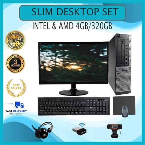 Desktop Complete Set Intel I3 I5 And Amd A6 22 And 24 Inches