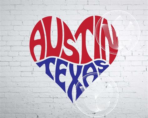Austin Texas Word Art Austin Texas Svg Dxf Eps Png  Etsy Word