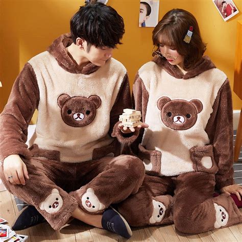 Fleece Pajamas Mens Pajamas Pajamas Women Pajama Outfits Bear Outfits Kawaii Korean