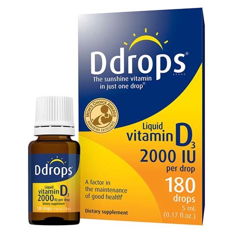 D Drops Liquid Vitamin D3 2000 Iu 017 Fl Oz Online Medical Store