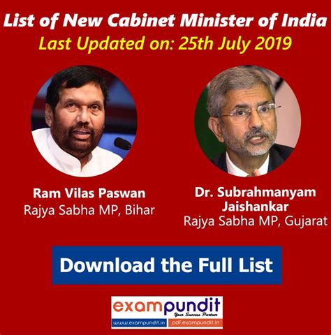 Candidates can download new cabinet ministers of india 2019 and all department ministers list in pdf format from our website. List of New Cabinet Ministers of India - Current Cabinet ...