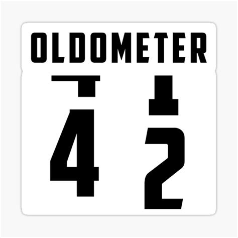 Oldometer Counter Number 42 Birthday Sticker For Sale By Heavystyle