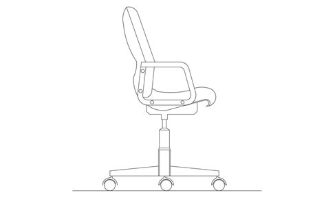 Office Chair Autocad Block Cadbull