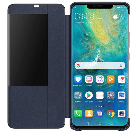 Official Huawei Mate 20 Pro Smart View Flip Case Deep Blue