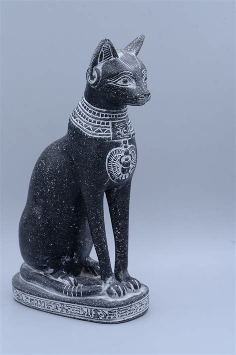 Statue Of Egyptian Goddess Bastet Cat Sculpture With Front Etsy Australia