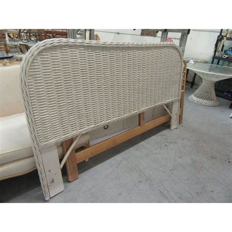 The headboard design and style is one consideration when choosing a bed. Vintage Woven Rattan King Size Headboard | Chairish