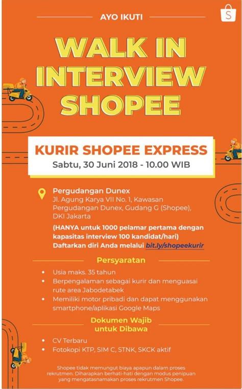 5:03 mgs televisi 514 778 просмотров. Lowongan Kerja Kurir Shopee Express - 𝙈𝙊𝙃𝘼𝙈𝙈𝘼𝘿 𝙅𝘼𝙀𝙉𝙐𝘿𝙄𝙉 di Tanjung Priok, Jakarta Utara, 26 Jun ...