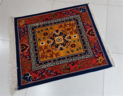 Tibetan Mandala Rug Square Carpet Handmade In Nepal Shakya Handicraft