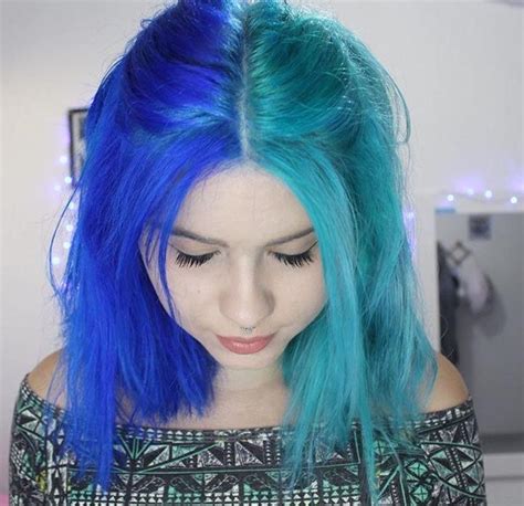 blue hair split dyed hair dyed hair best hair dye