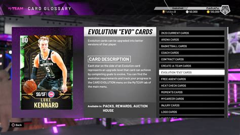 You can find the evolution requirements and track your. 'NBA 2K20' Evo Cards Update: List of All New Cards and Evolution Requirements