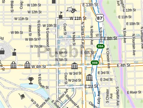 Pueblo Street View Map