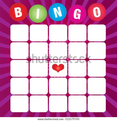 Blank Bingo Cards Vector Format Stock Vector Royalty Free 512579743