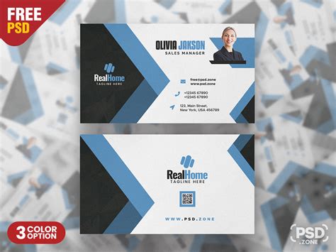 Elegant Abstract Business Card Psd Template Psd Zone
