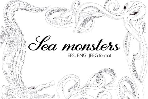 Sea monsters | Sea monsters, Graphic, How to draw hands