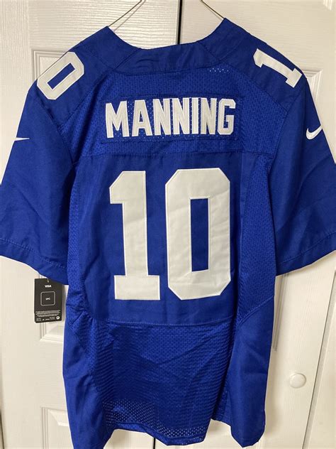 Nwt Nfl New York Giants 10 Eli Manning On Field Stitched Nike Jersey