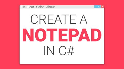 Create A Notepad In C Tutorial Youtube
