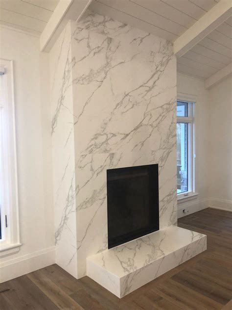 Marble Tile Fireplace Wall Fireplace World