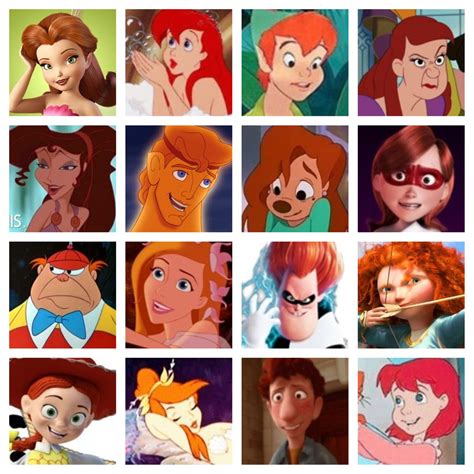 disney characters with red hair carne wallpaper