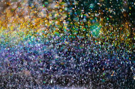 Abstraction Blurred Rainbow In Water Drops Natural Background Or