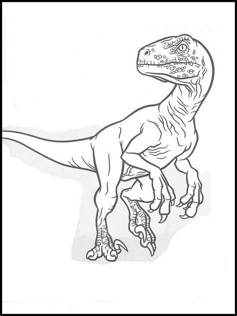 Blue Velociraptor Jurassic Park Coloring Pages Coloring Pages